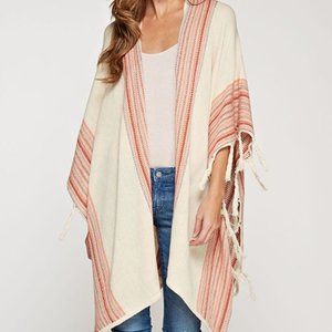 Sloan Multi Stripe Kimono Sweater Wrap